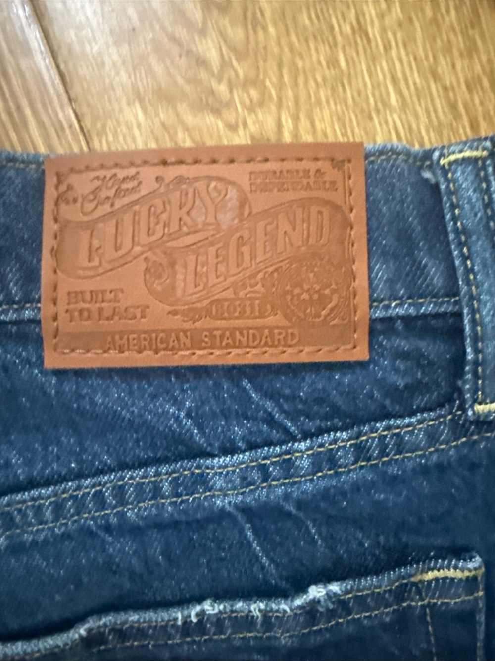 Lucky Legends AC/DC 3” High Rise Button Fly denim Mom Shorts 12/31 - Picture 7 of 13
